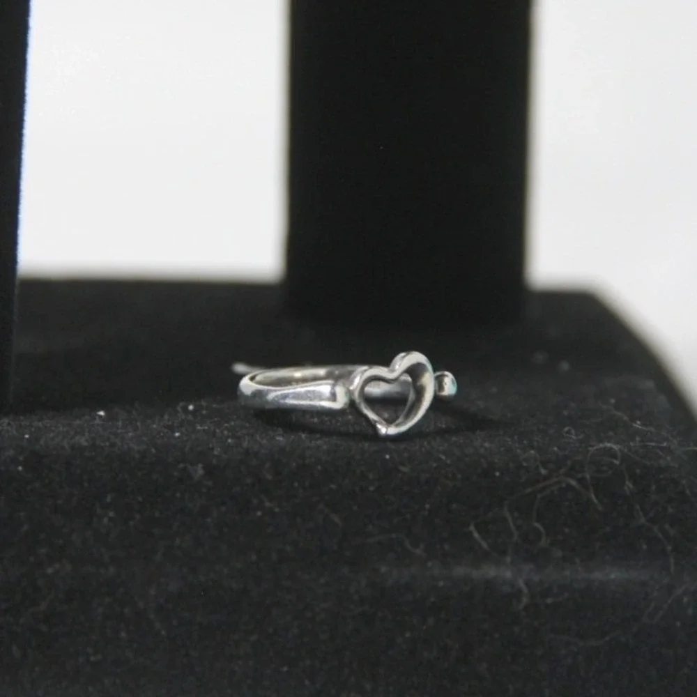 Tiffany & Co Elsa Peretti Open Heart Ring Sterling Silver 925 Size‎ 6.25 Spain